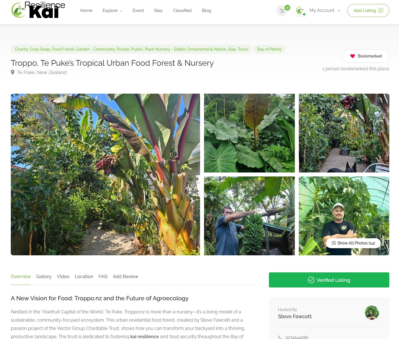 Kai Resilience crop-swap platform and member directory